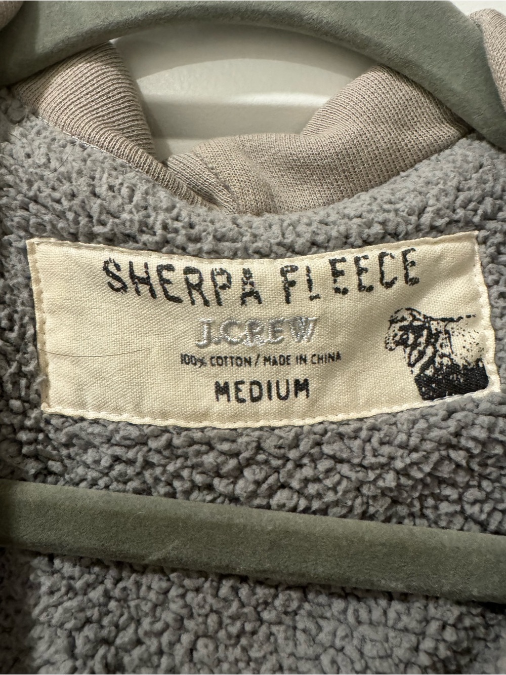 J. Crew Gray Sherpa Fleece Jacket